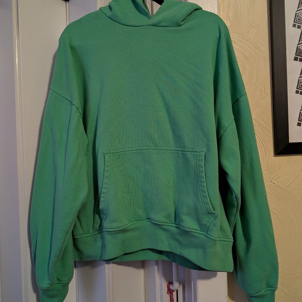 GAP oversized heavyweight cropped hoodie in spring green